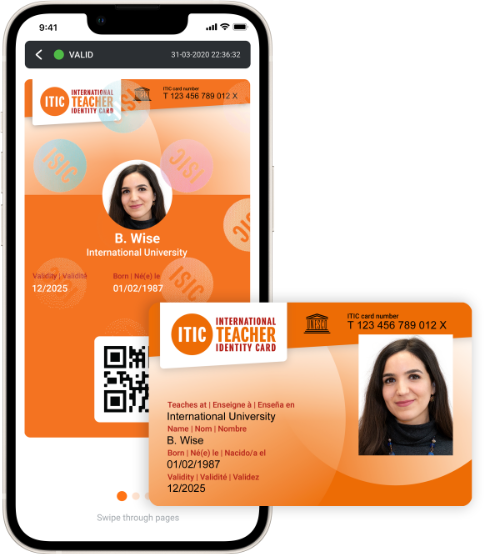 ITIC - virtual and plastic teacher ID & discount cards image